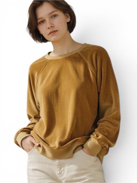 Suzi Kondi Tops - NWT Suzi Kondi Cozy Women's Buckthorn Velour Raglan US L